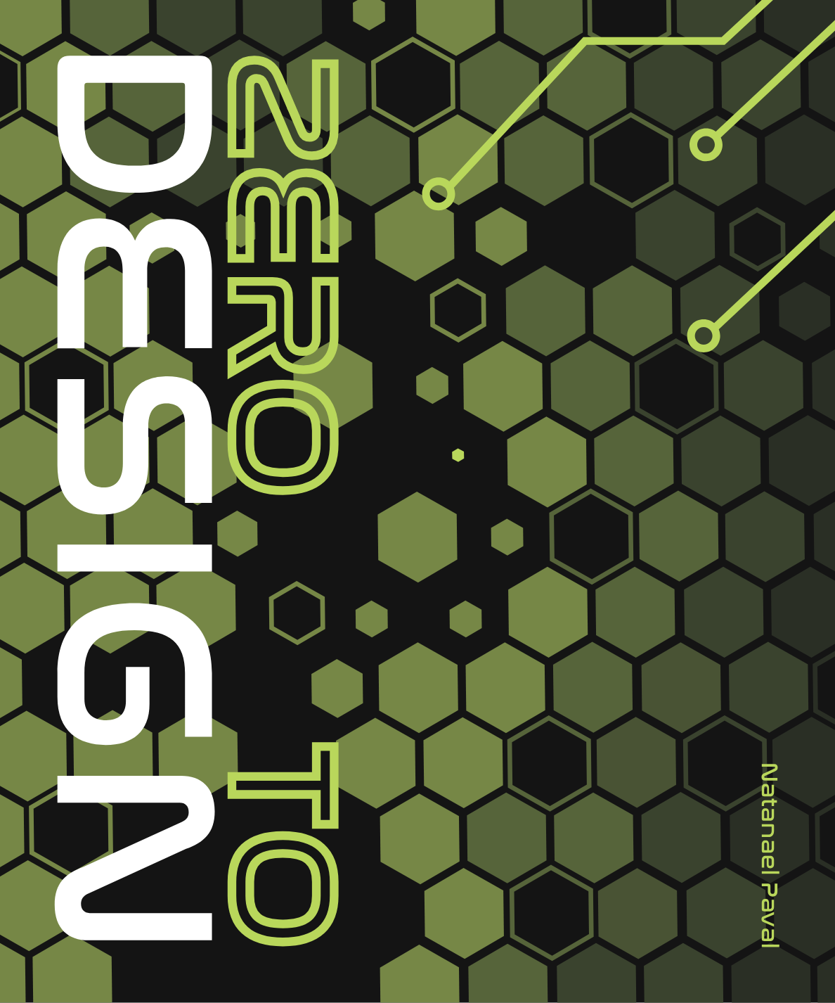 Zero to Design booklet front cover with vertical DESIGN typography