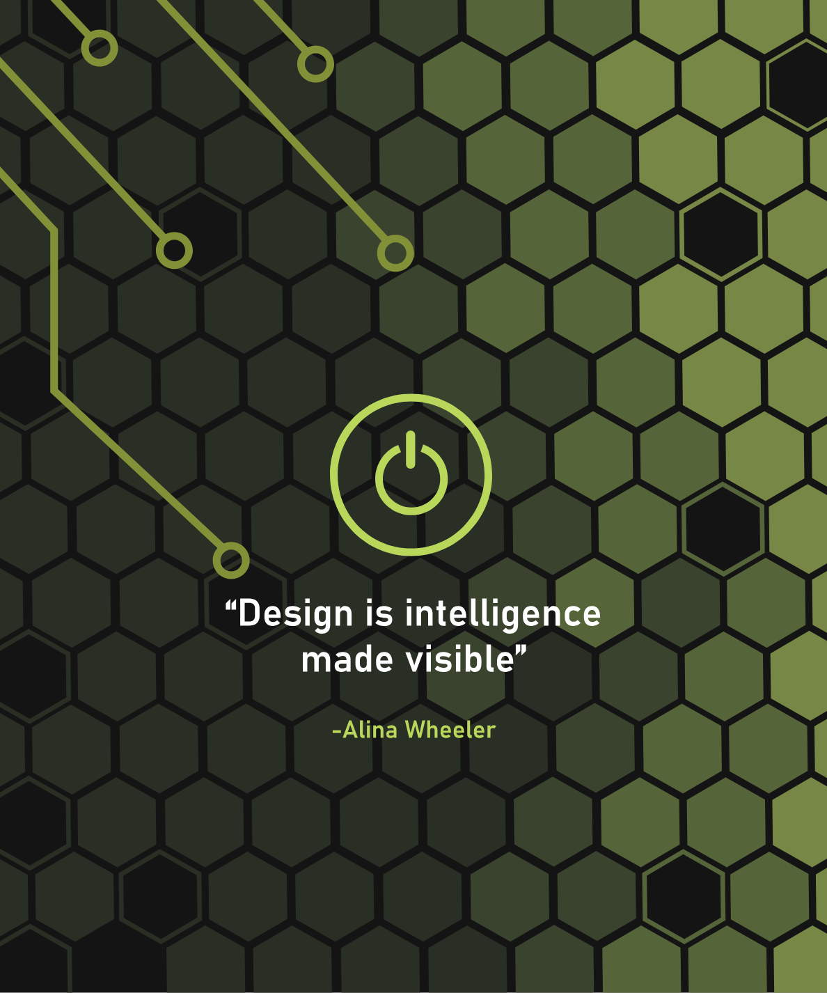 Zero to Design booklet back cover with the quote Design is intelligence made visible